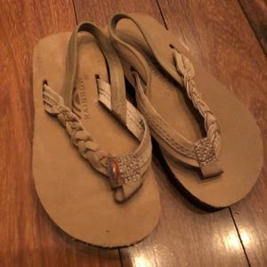 Rainbow Baby Leather narrow strap sandals